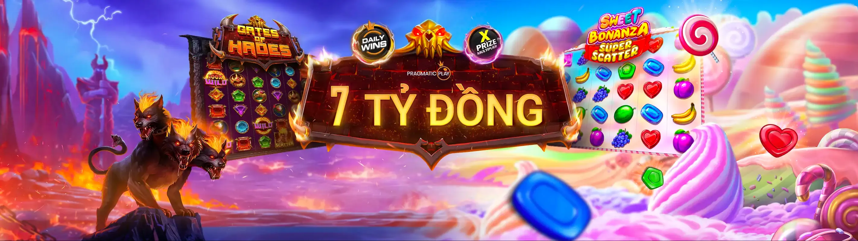 Hình ảnh chính Nổ Hũ 555win với các biểu tượng game slot hấp dẫn và phần thưởng lớn